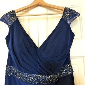 Navy Cameron Blake Jersey Gown- size 14